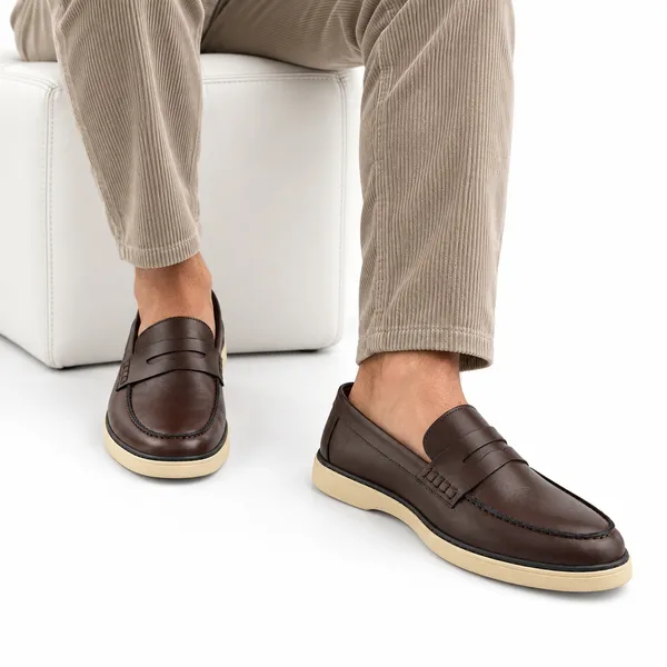 CHAUSSURE HOMME CONFORT+ 014 marron cuir